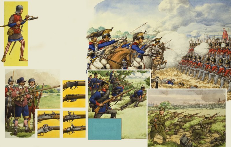 Tanımlanamayan askeri sahne by Pat (1907-95) Nicolle