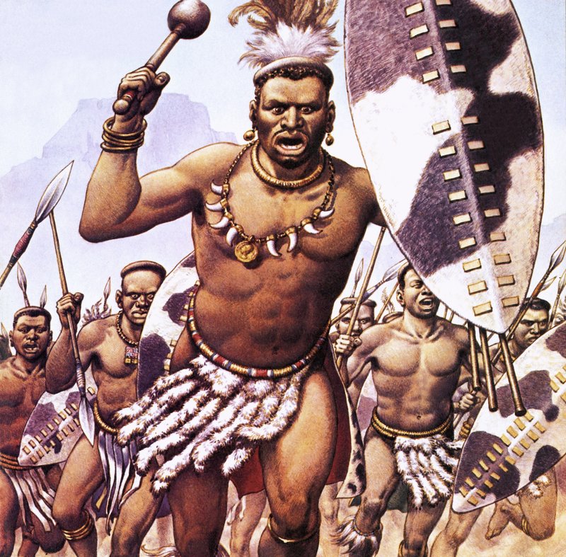 Zulu savaşçısı by Pat (1907-95) Nicolle