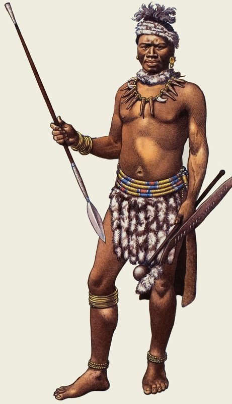 Zulu savaşçısı by Pat (1907-95) Nicolle