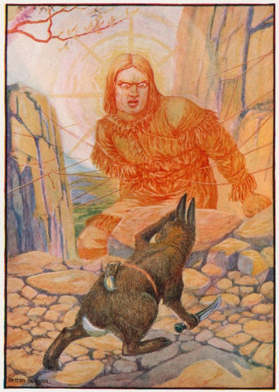 "Tekrar gel, Tavwots," diye haykırdı güneş (renkli litho) by Patten Wilson