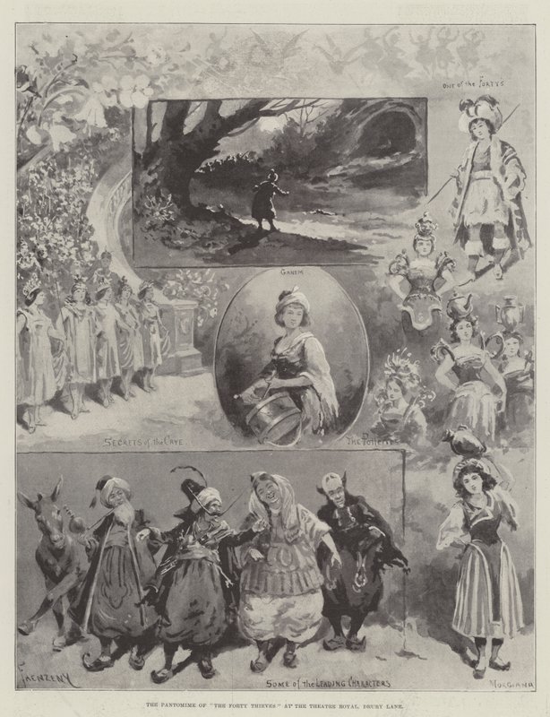 The Forty Thieves Pandomimi, Theatre Royal, Drury Lane