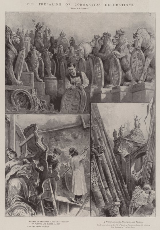 Taç Giydirme Süslemelerinin Hazırlanması by Paul Frenzeny