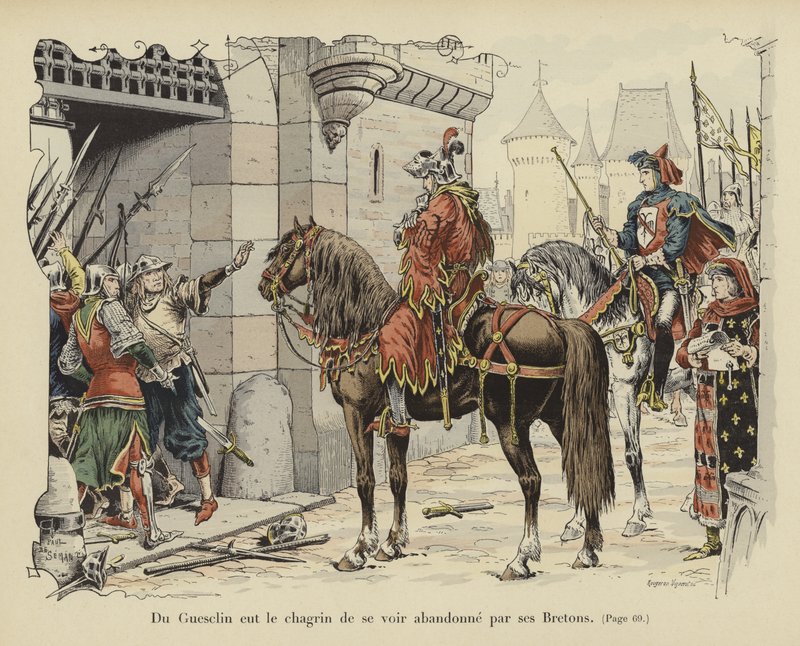 Bertrand du Guesclin, Bretonları tarafından terk edildi by Paul de Semant