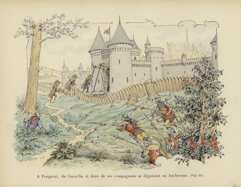 Bertrand du Guesclin ve iki arkadaşı, Grand-Fougeray Kalesi