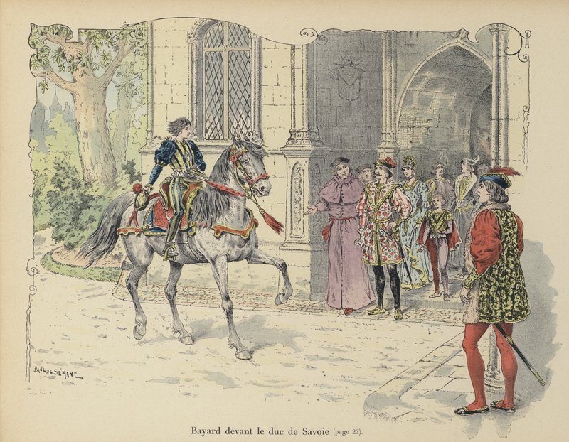 Genç Chevalier de Bayard, Savoy Dükü ile buluşuyor by Paul de Semant