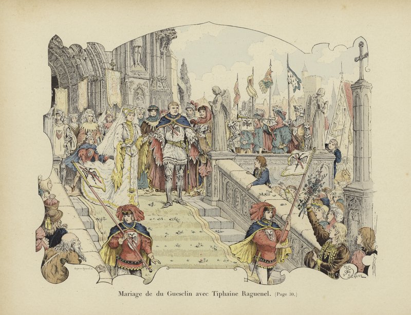 Wedding of Bertrand du Guesclin and Tiphaine Raguenel  by Paul de Semant