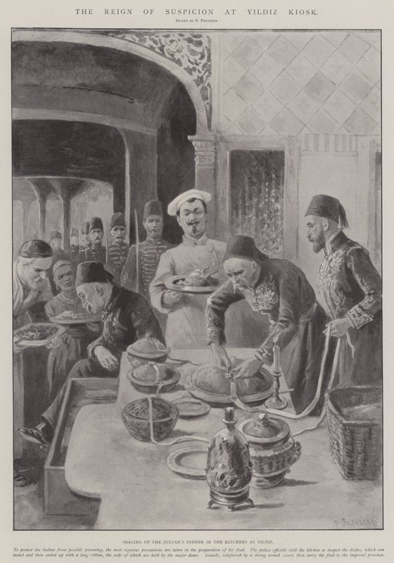 Yıldız Köşkü'nde Şüphelilerin Hükümdarlığı by Paul Frenzeny
