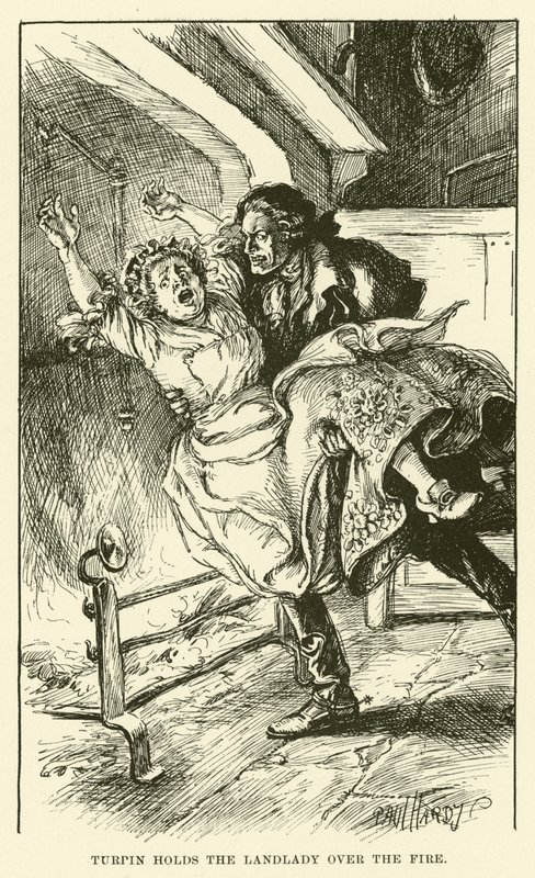 Turpin Ev Sahibini Ateşin Üzerinde Tutuyor (gravür) by Paul Hardy