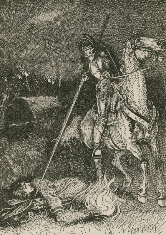 Yield, and beg thy life, or thou diest  by Paul Hardy