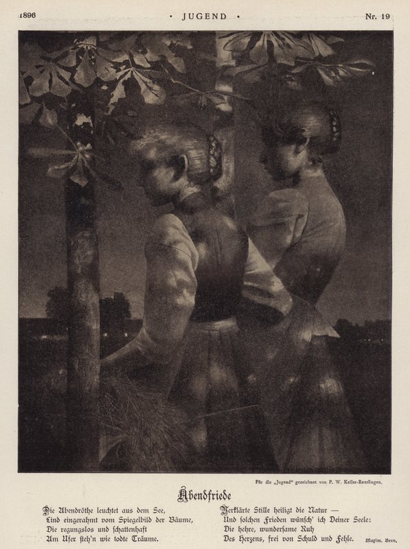 Akşam Barışı (lito) by Paul Wilhelm Keller Reutlingen