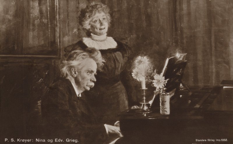 Piyanoda Edvard ve Nina Grieg by Peder Severin Krøyer