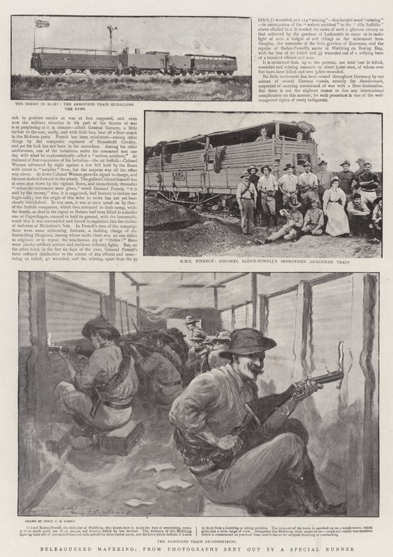 Bir Özel Koşucu Tarafından Gönderilen Fotoğraflardan Kuşatılmış Mafeking by Percy F.S. Spence