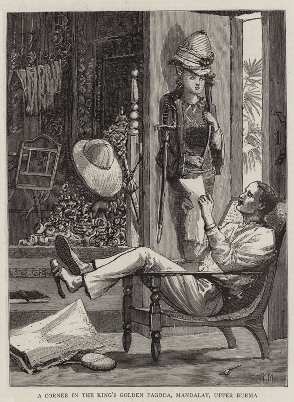 Kralın Altın Pagodasında Bir Köşe, Mandalay, Yukarı Burma by Percy Macquoid