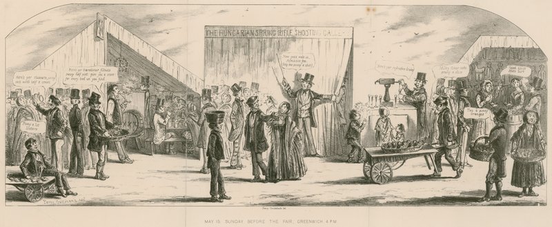 Bartholomew Fuarı, Londra: Fuardan önceki Pazar, Greenwich by Percy Cruikshank