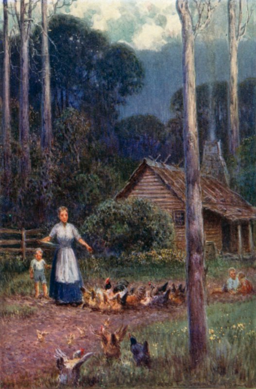 Çalılıkta bir kulübe (renkli taş) by Percy F.S. (after) Spence