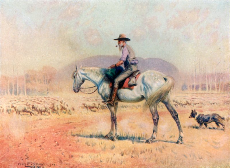 Bir koyun sürüsü (renkli taş) by Percy F.S. (after) Spence