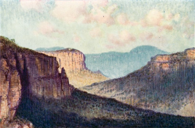 Mavi Dağların bariyeri (renkli taş) by Percy F.S. (after) Spence