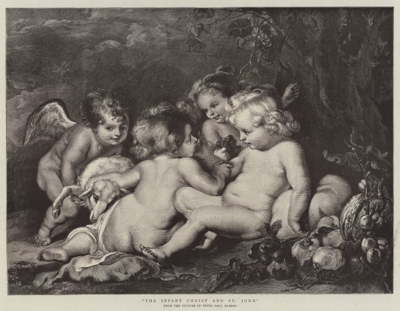 Bebek İsa ve Aziz John by Peter Paul Rubens