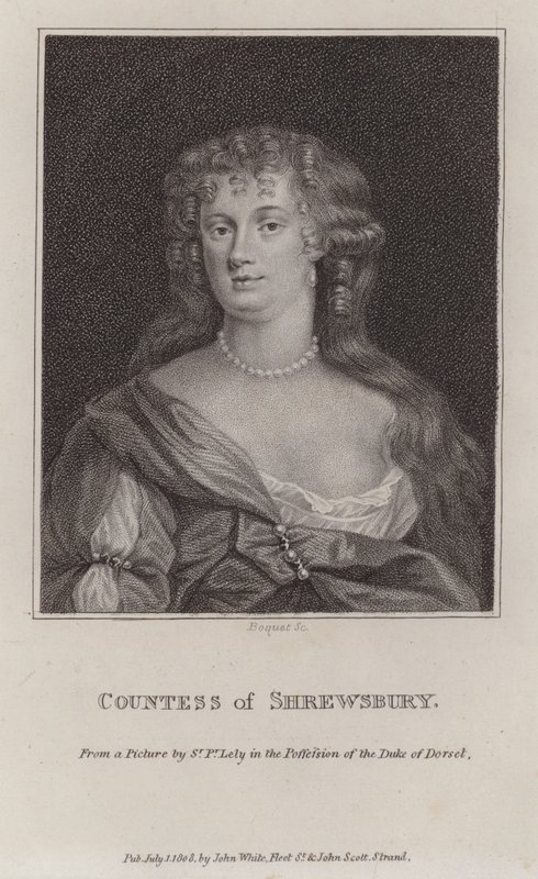 Anna Maria Talbot, Shrewsbury Kontesi (gravür) by Peter (after) Lely