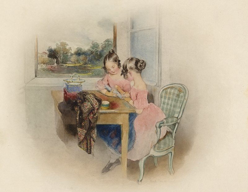 Lihtenştayn Prensesleri Marie ve Carolina by Peter Fendi