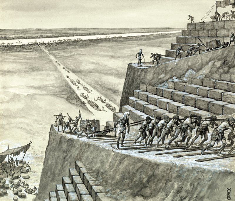 Giza'da büyük piramidin inşası by Peter Jackson