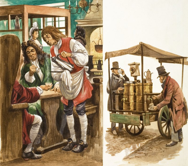Coffee houses and coffee vendors by Peter Jackson
