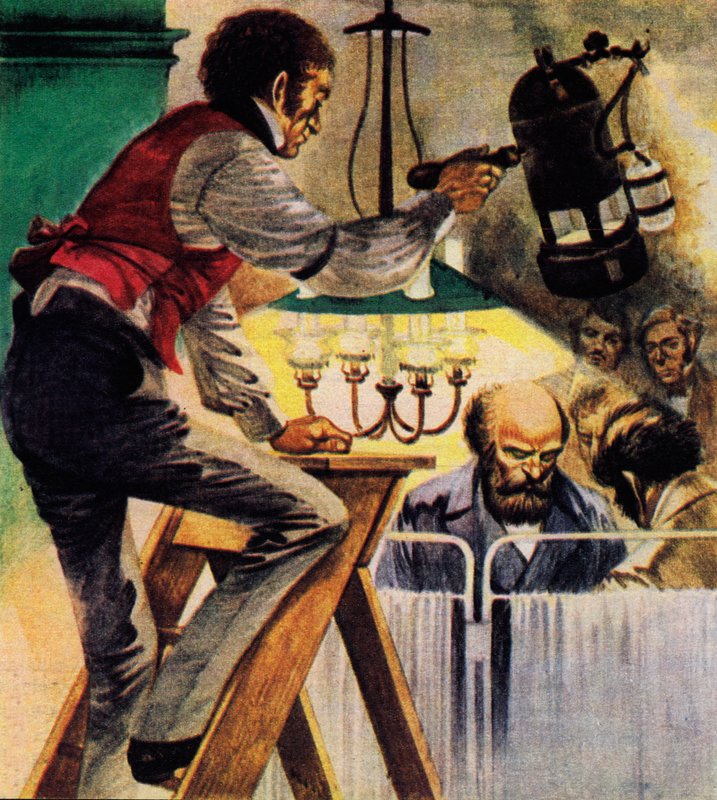 Joseph Lister ameliyathanede karbolik spreylerde ısrar etti (renkli lito) by Peter Jackson