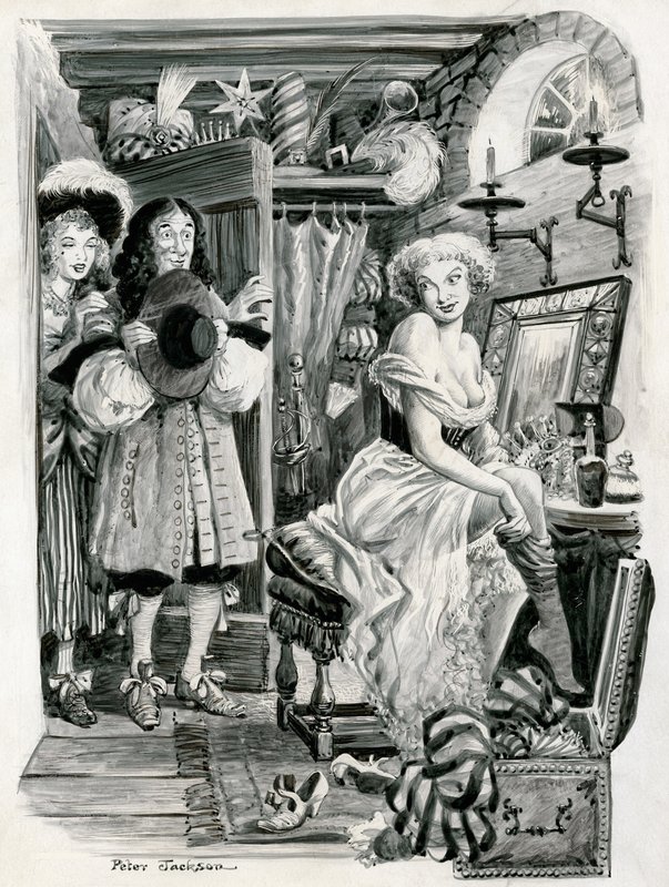 Kral II. Charles, soyunma odasında Nell Gwynn