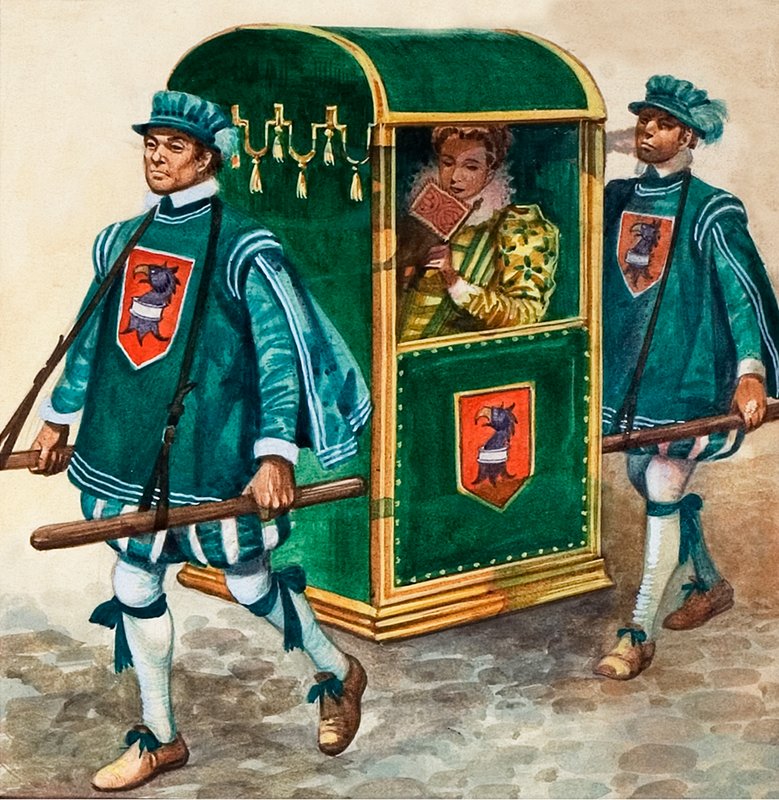 Bayan bir sedan sandalyede by Peter Jackson