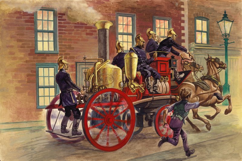 c 1860 Londra itfaiye aracı by Peter Jackson