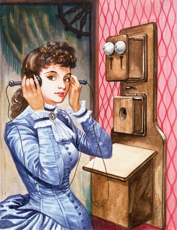 Bir Zamanlar... yüz yıl önceki iletişim. Erken bir telefon by Peter Jackson