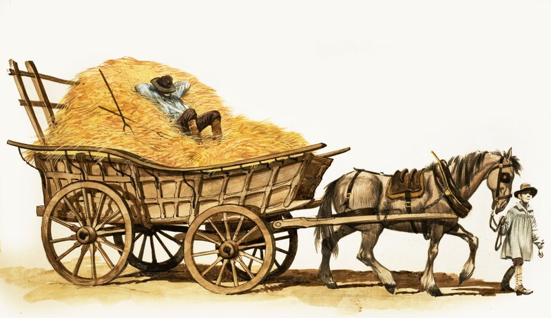 Bir Zamanlar... yüz yıl önce köy hayatı. Haycart