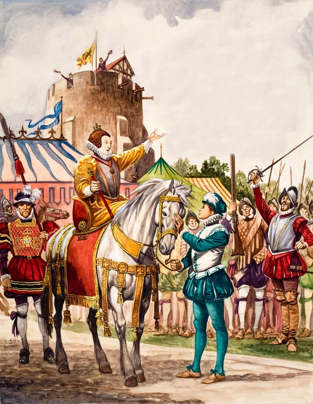 Kraliçe I. Elizabeth Armada konuşmasını yapıyor by Peter Jackson