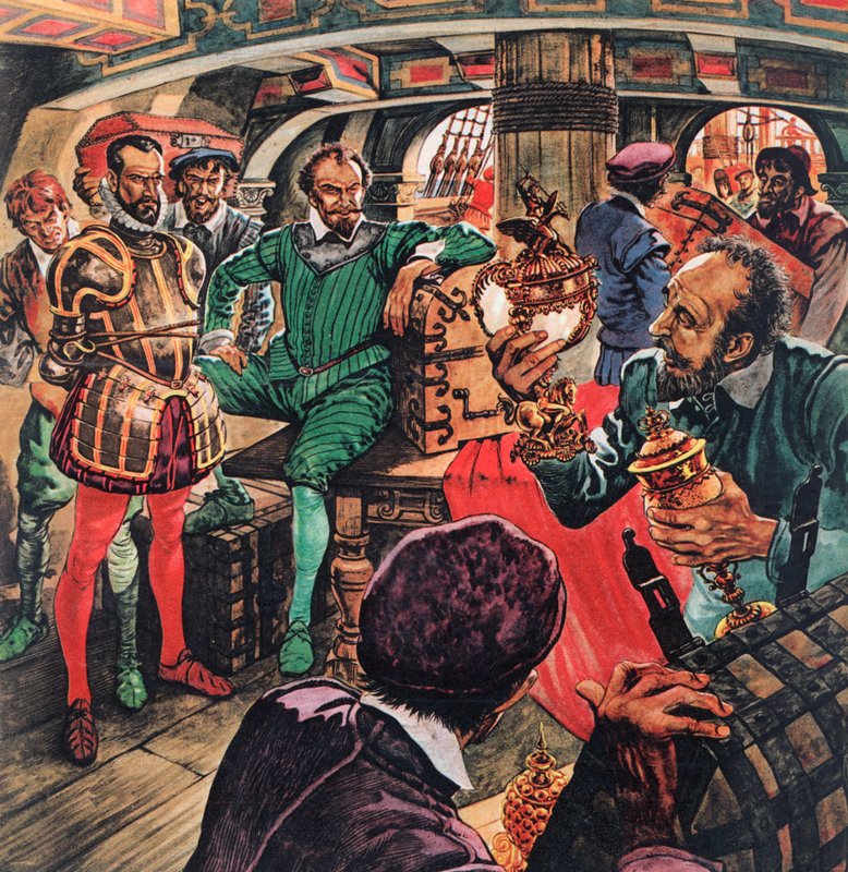 Sir Francis Drake kabininde by Peter Jackson