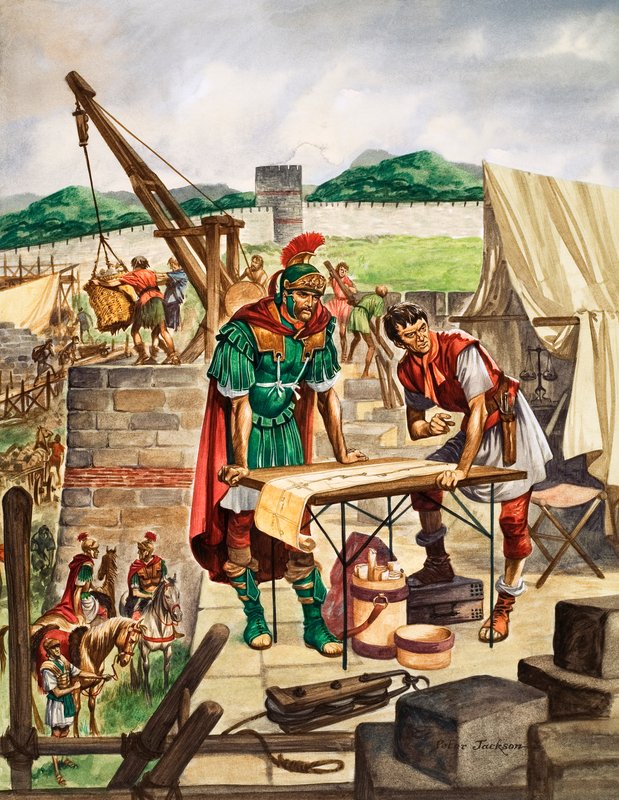 İmparator Hadrian işi kontrol ediyor by Peter Jackson