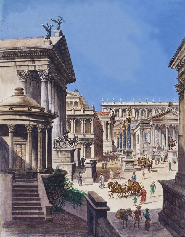 Forum (kağıt üzerine guaj) by Peter Jackson