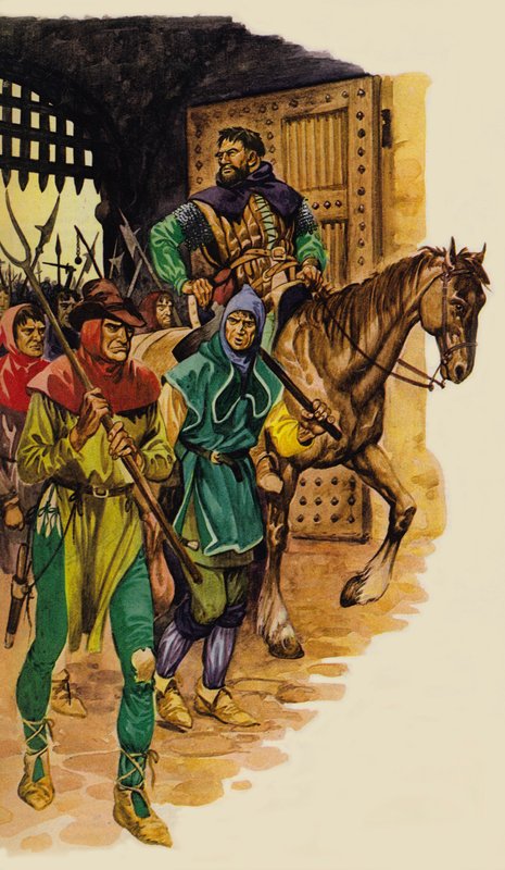 Wat Tyler liderliğindeki ayaktakımı köylü ordusu by Peter Jackson