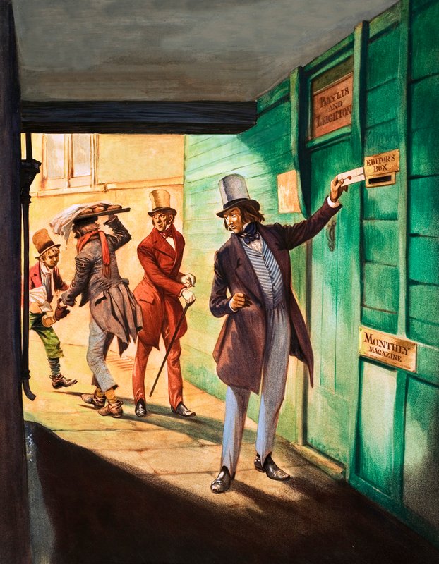 Gençken: Charles Dickens (kağıt üzerinde guaj) by Peter Jackson