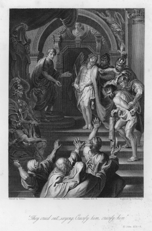 Ecce Homo, St John XIX, 6 (gravür) by Peter Paul (after) Rubens