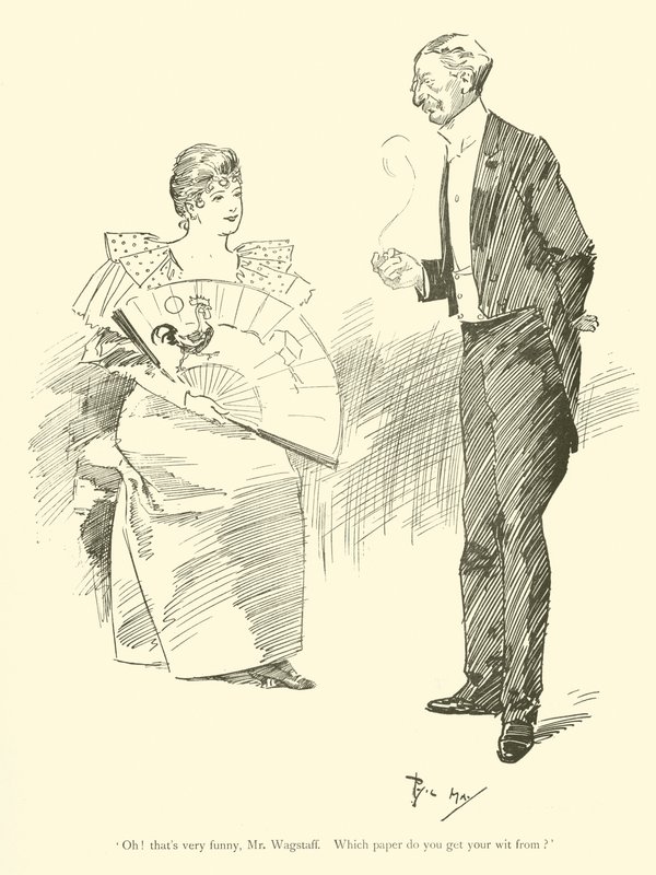 1890'lardan Phil May'in karikatürü (lito) by Phil May