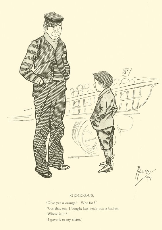 1890'lardan Phil May'in karikatürü (lito) by Phil May