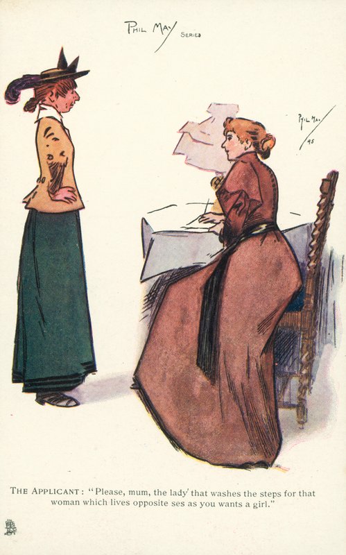 Hizmetçi pozisyonu için iş görüşmesi (renkli taş) by Phil May