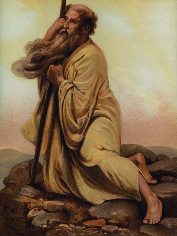Musa Vaat Edilen Toprakları İnceliyor by Philip Richard Morris