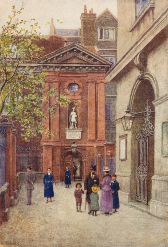Christs Hastanesi ve Christ Church girişleri, 1895 by Philip Norman
