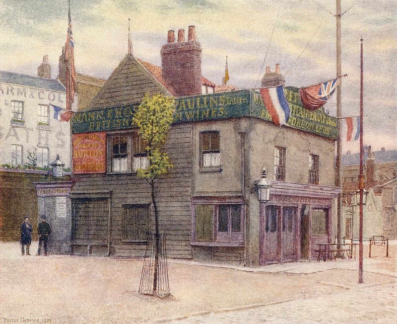 Vine Tavern, Mile End, Doğuya Bakış, 1887 by Philip Norman