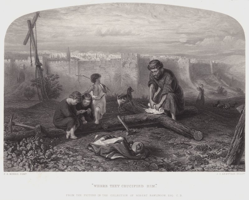 Onu Çarmıha Gerdikleri Yer (gravür) by Philip Richard (after) Morris