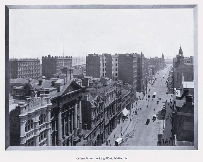 Collins Street, West, Melbourne (s/h mynd) by Photographer Australian