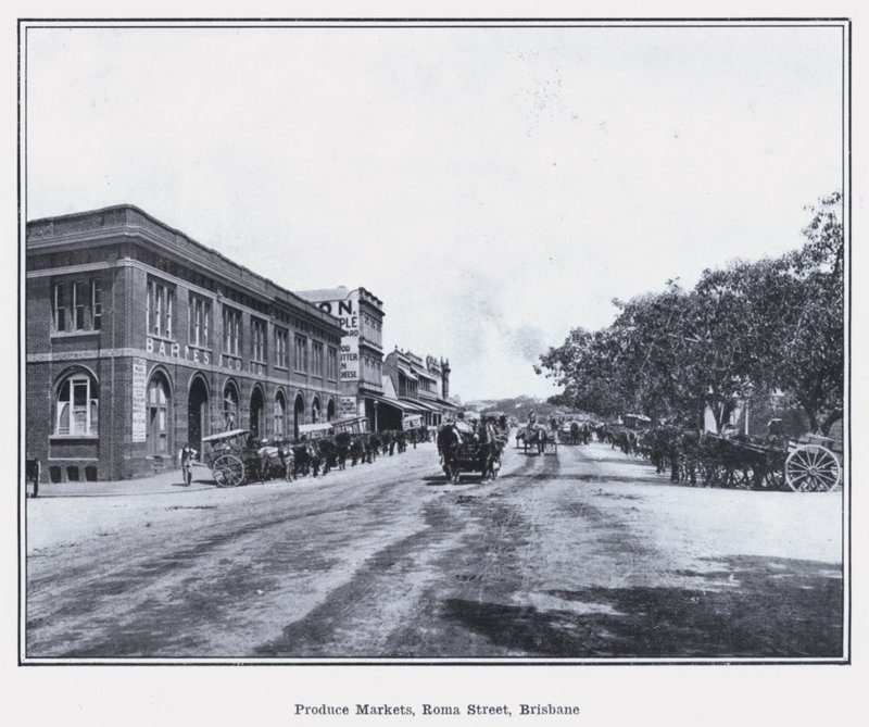 Üretici Pazarları, Roma Caddesi, Brisbane (s/b fotoğraf) by Photographer Australian
