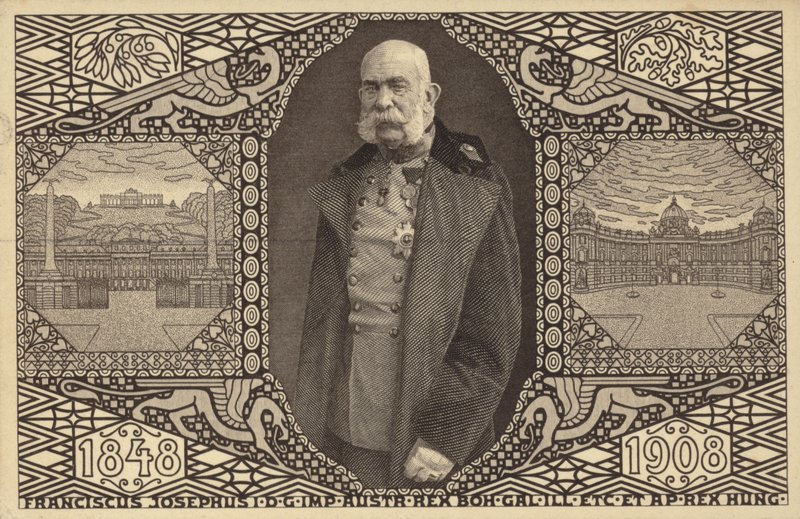 Avusturya İmparatoru I. Franz Joseph (b/w fotoğraf) by Photographer Austrian