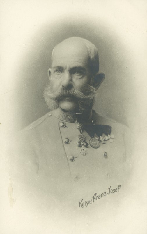 Avusturya İmparatoru I. Franz Joseph (b/w fotoğraf) by Photographer Austrian